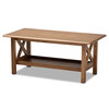 Baxton Studio Reese Walnut Brown Finished Rectangular Wood Coffee Table 162-10335